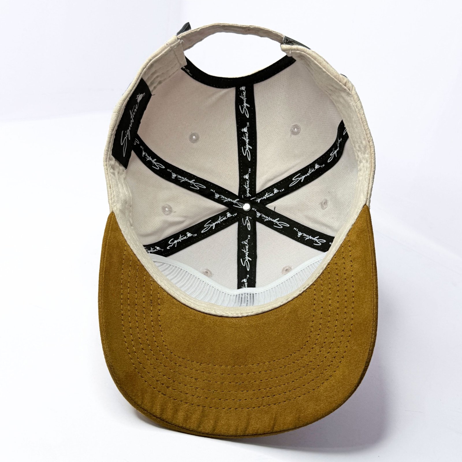 Baseball Cap (Cream & Brown) - Image 3